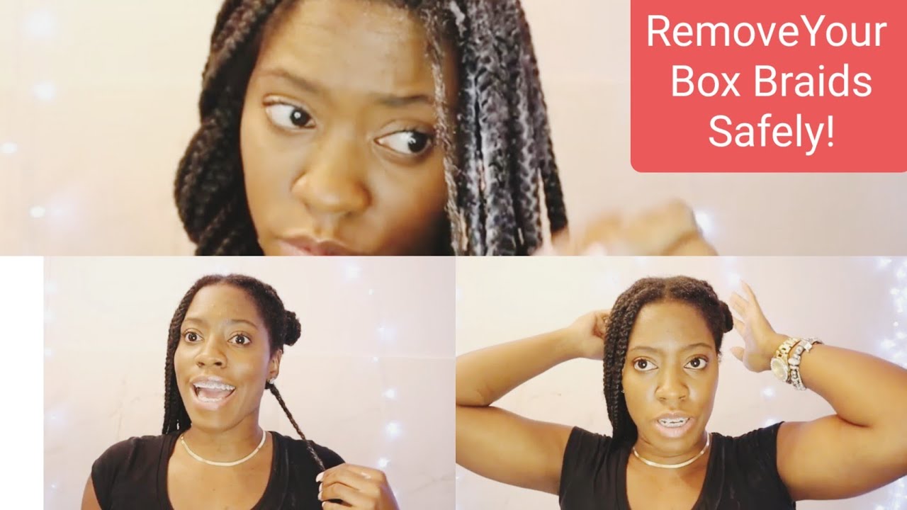 Taking Down 2 Month Old Knotless Braids Safely| @4CCrownofGlory