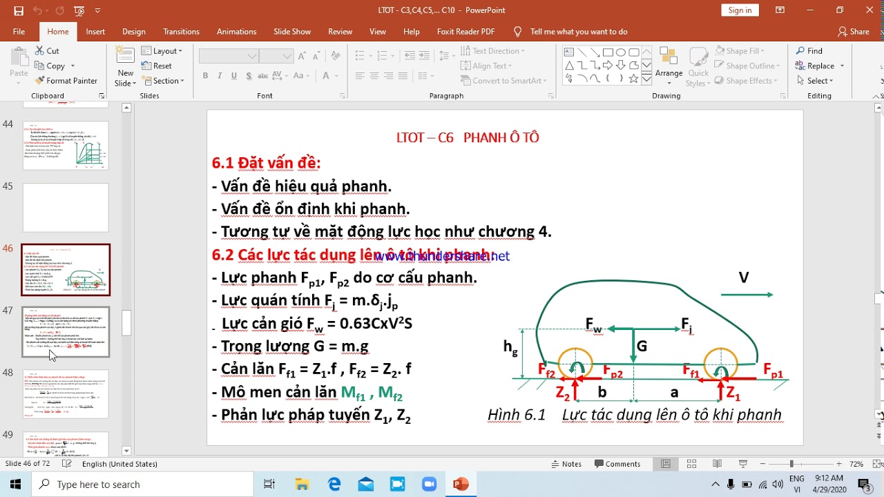 Chương 6: Phanh &ocirc; t&ocirc;, Phần I