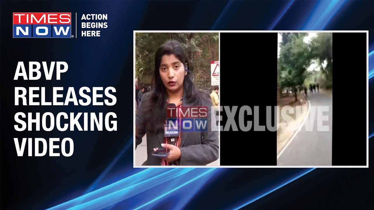 JNU violence: ABVP releases video where activist is being chased in JNU, running to save his life