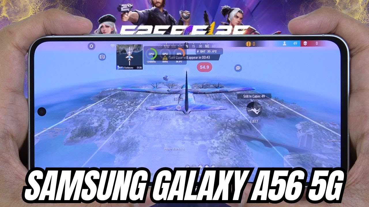 SAMSUNG GALAXY A56 5G TEST GAME Free Fire | Gameplay & FPS | Exynos 1580