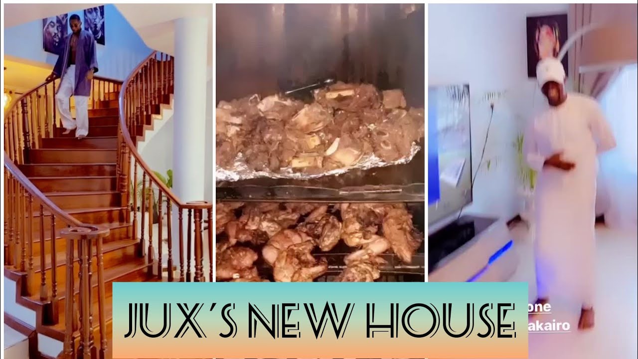 JUMA JUX shows off his NEW muti-million HOUSE//see how he did a HOUSEWARMING party