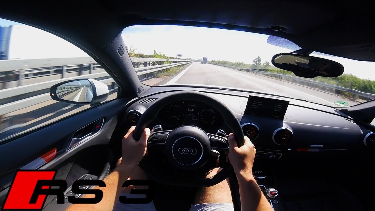 Audi RS3 2017 ACCELERATION & TOP SPEED POV Autobahn Test Drive & Sound