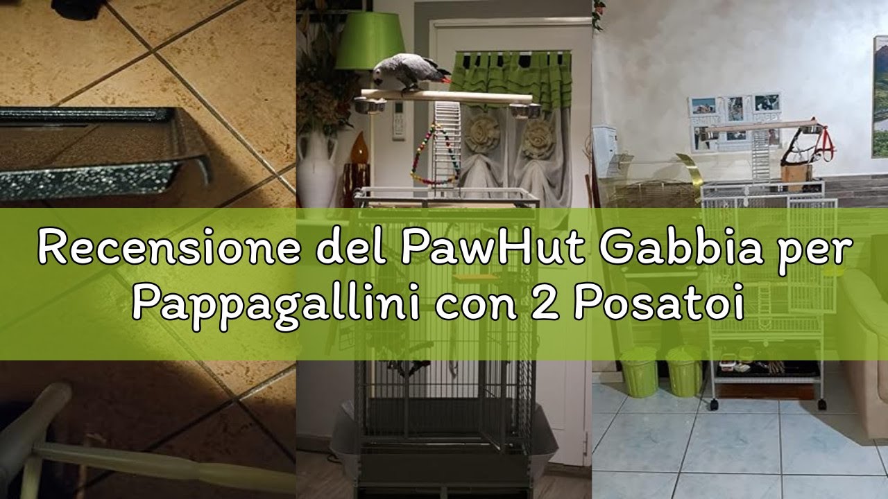 Recensione del PawHut Gabbia per Pappagallini con 2 Posatoi in Legno e Scala ad Arco, Gabbia per Ucc