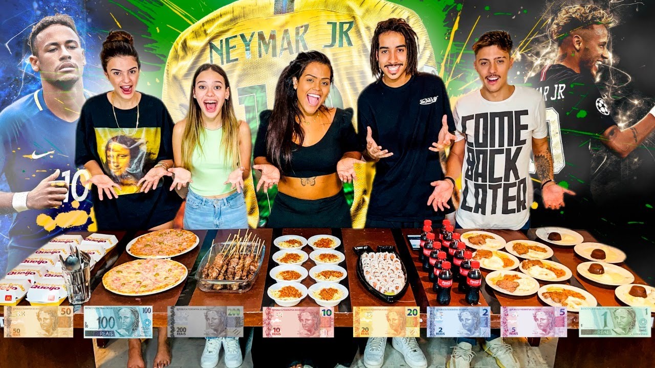 TODA COMIDA DO NEYMAR QUE VOCÊ COMER, EU VOU PAGAR !!! (AS CEGAS)