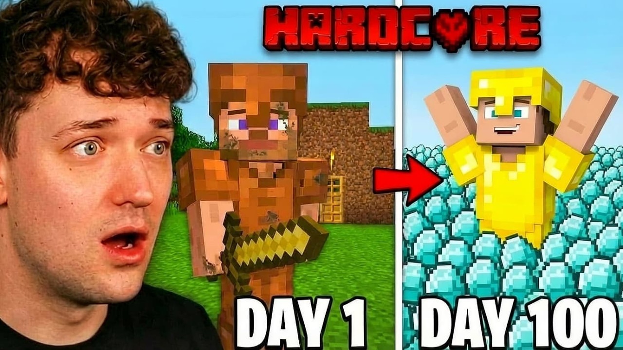 Я выжил 100 дней в хардкорном Minecraft... Вот что произошло.