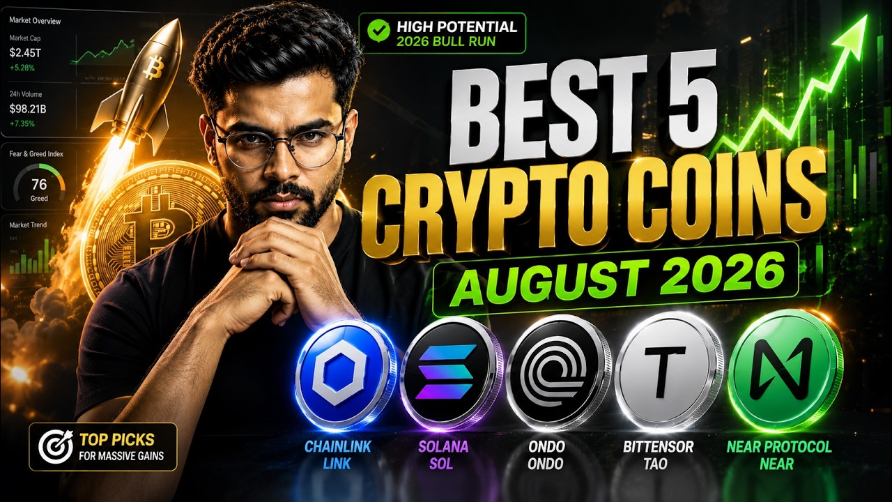🔥 Best 5 Crypto Coins for August 2026 | Top 5 Crypto Coins Before the Next Big Move August 2026