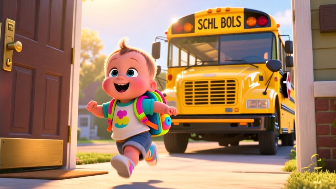 Beep Beep School Bus 🚌 Baby Bus Song with ABC | Nursery Rhymes for Kids