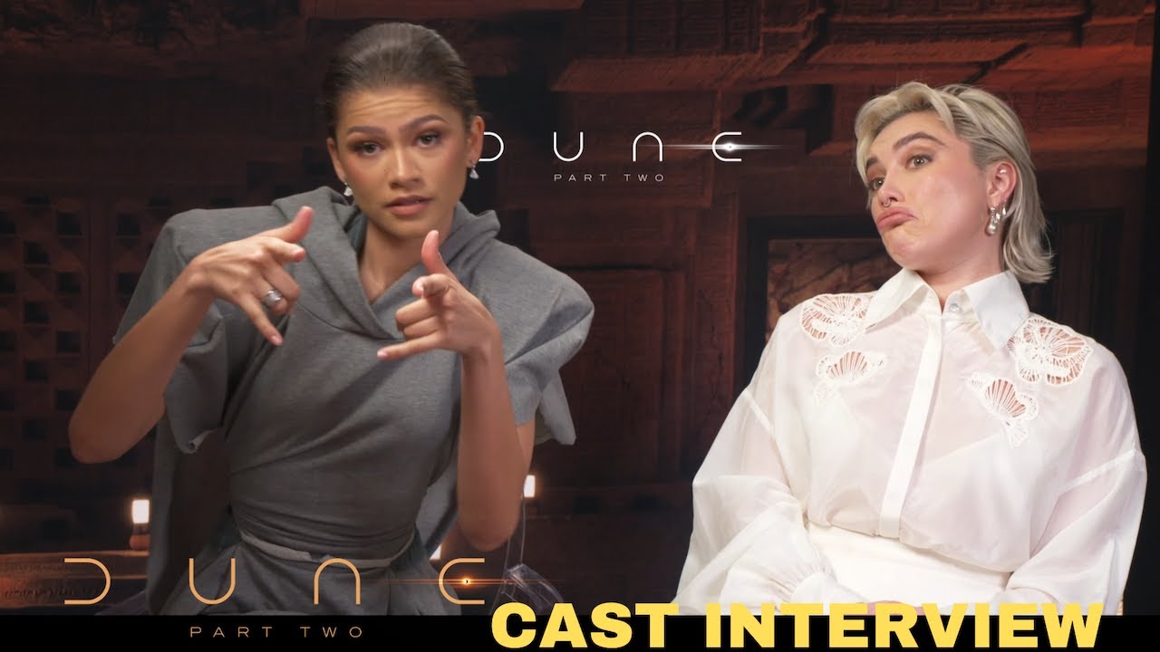 Dune Part 2 Interview  Zendaya & Florence Pugh talk growing up in the industry