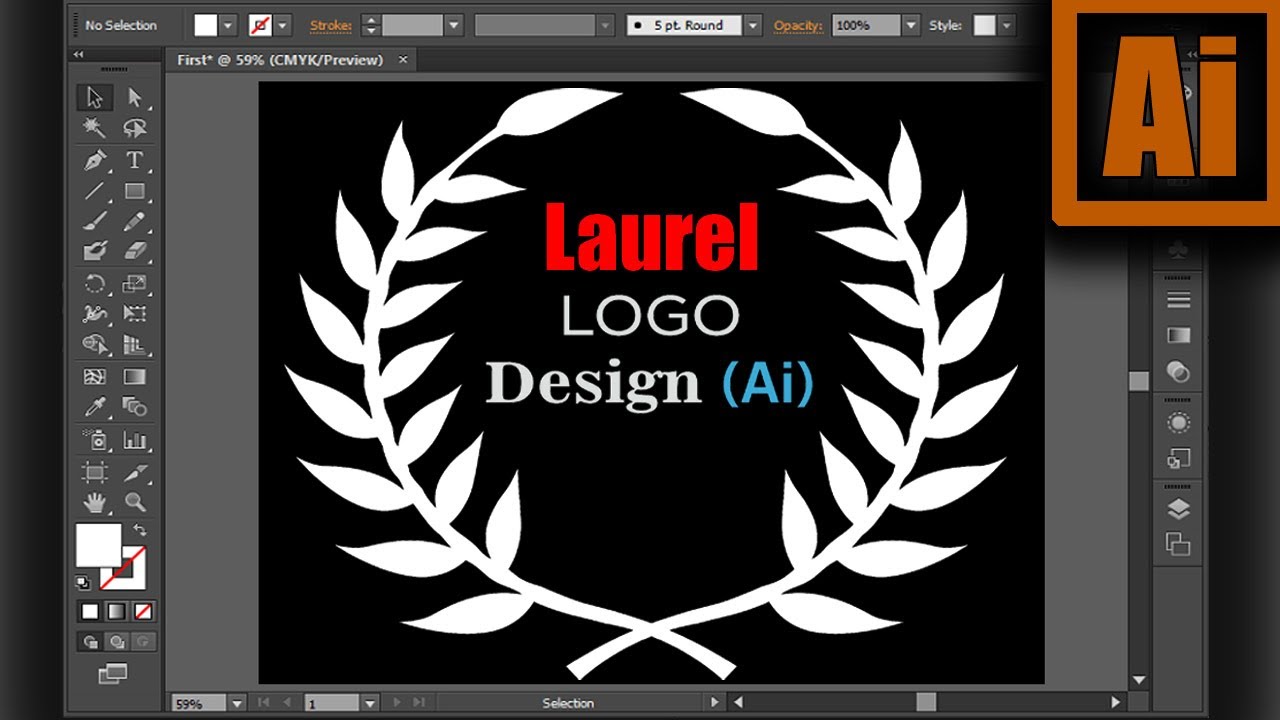 How to create a Laurel wreath Vector Art in Adobe Illustrator | #vector #illustrator #sketch