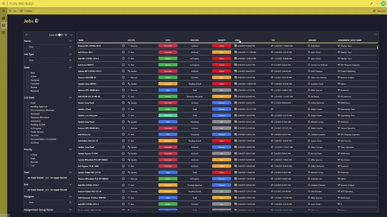 DataMiner xOps - Plan and Build application