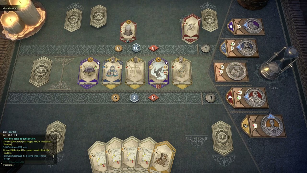 Elder Scrolls Online Novice Tribute card game.