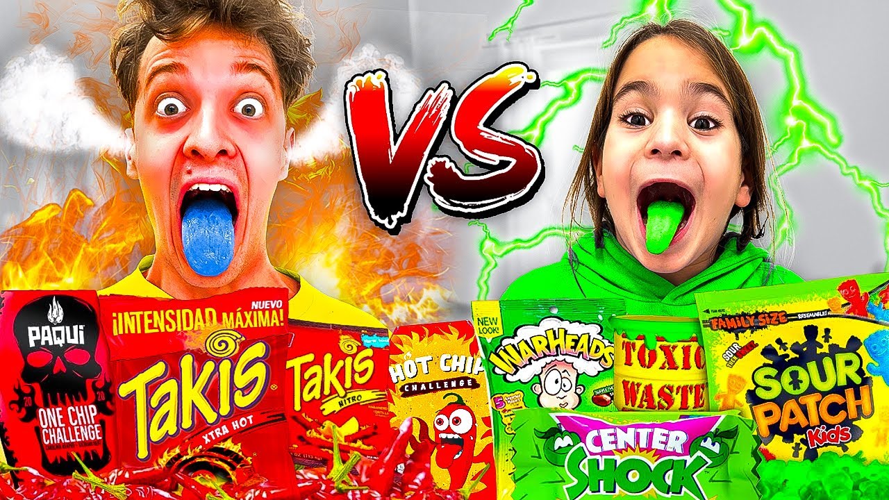 SCHÄRFSTES vs SAUERSTES Essen DER WELT für 24 STUNDEN essen!