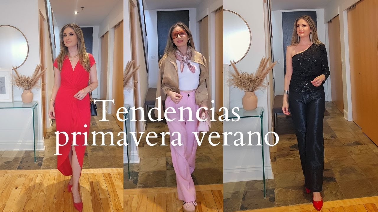 Outfits inspirados en las tendencias primavera verano de 2025.