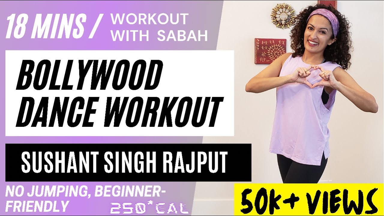 18min SUSHANT SINGH RAJPUT Bollywood Dance Marathon Workout | NO Jumping