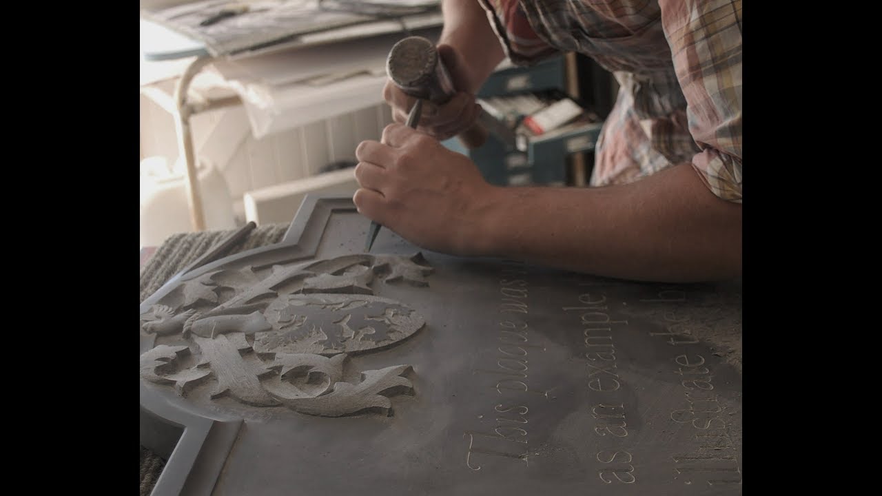 Hand Stone Carving, lettering