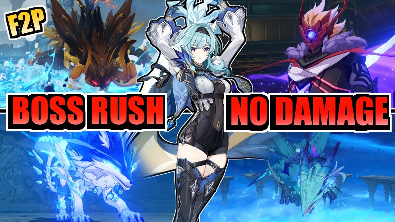 [F2P] Eula Solo NO DAMAGE BOSS RUSH (All Weekly Bosses)