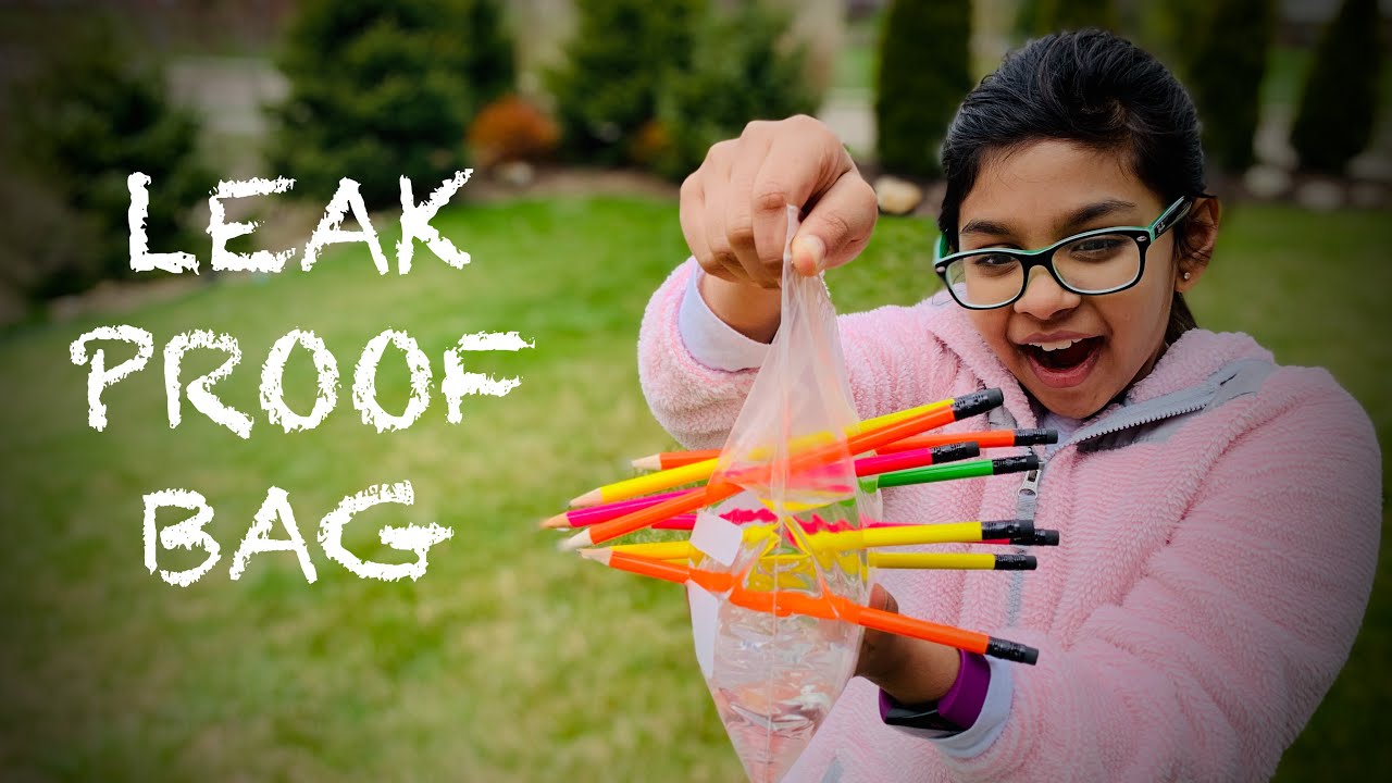 DIY Leak Proof Bag Science Experiment| Why Water Doesn't Leak| Easy DIY Science Experiment for kids