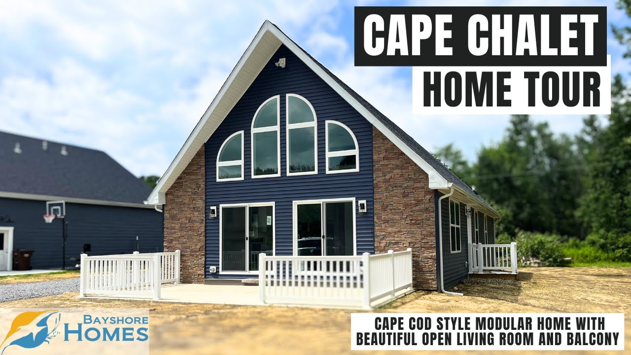 CAPE 'CHALET' STYLE MODULAR HOME TOUR - PERFECT LAKE HOUSE! | Pennwest Homes Baycrest Tour