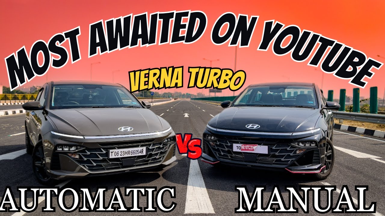Hyundai  Verna Turbo 🇰🇷 Vs Hyundai Verna Turbo 🇰🇷 [Drag Race] {DCT Vs ManuaL}