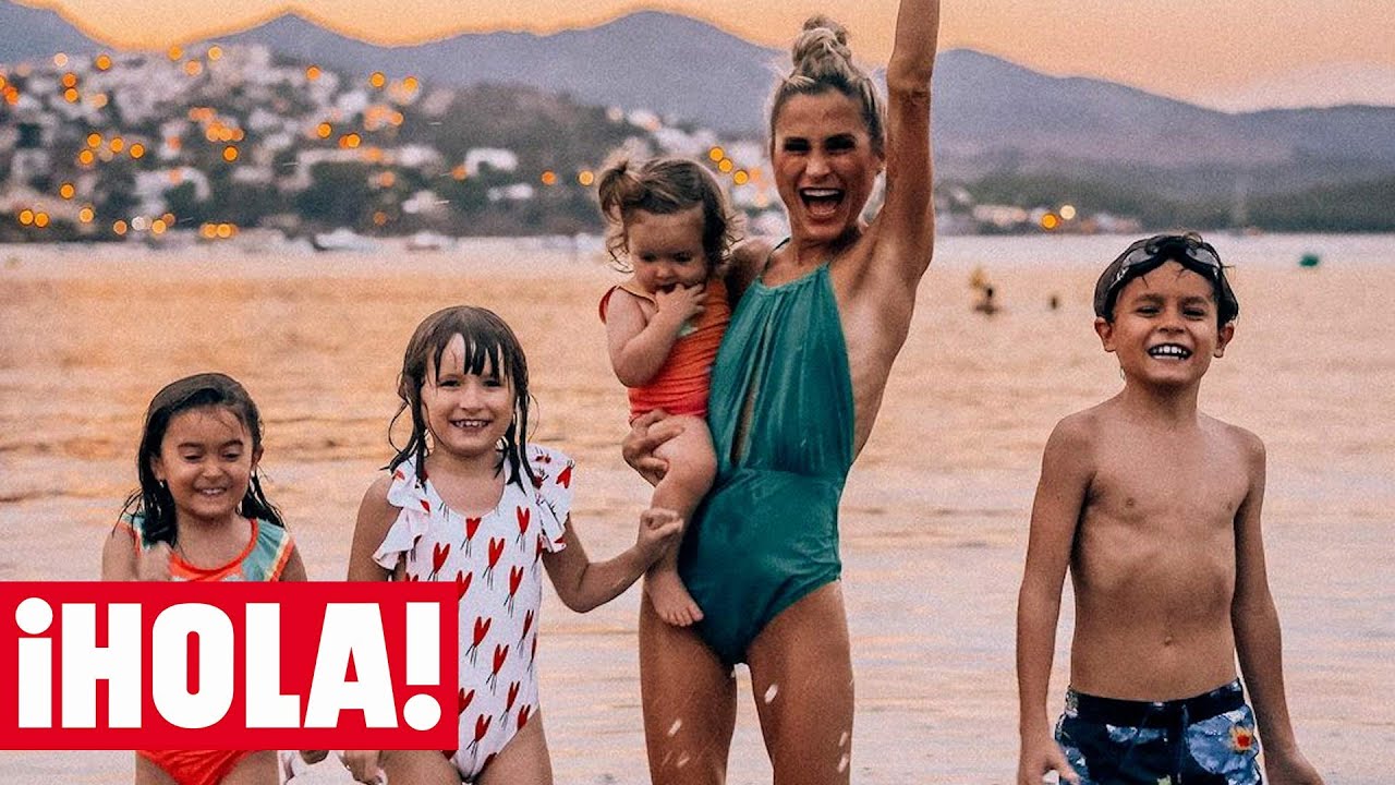 Las im&aacute;genes de Verdeliss en la playa con sus ocho hijos y cumpliendo una tradici&oacute;n familiar