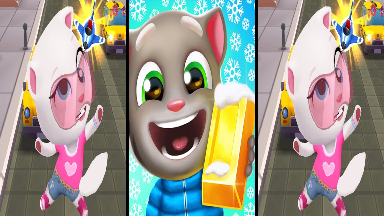 Talking Tom Gold Run New Update 2026 Angela vs Tom vs Angela Gameplay😳