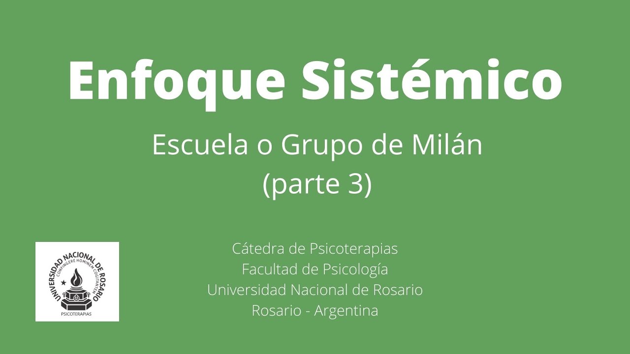 Enfoque Sistémico - Escuela o Grupo de Milán (parte 3)