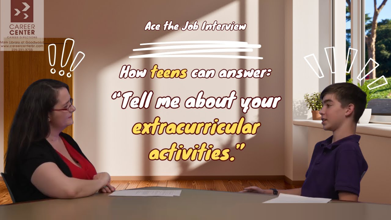 Как подростки могут ответить на вопрос: «Расскажите о своих внеклассных занятиях».