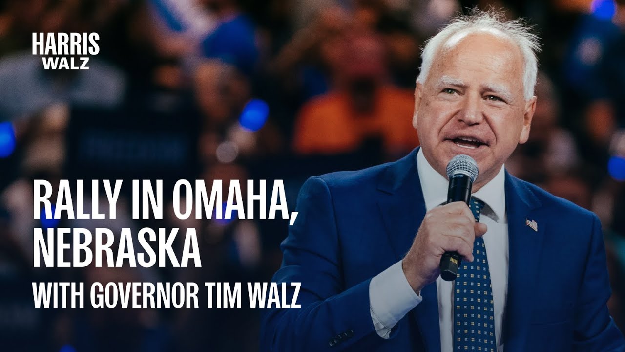 Governor Tim Walz Rally in Omaha, Nebraska | LIVE