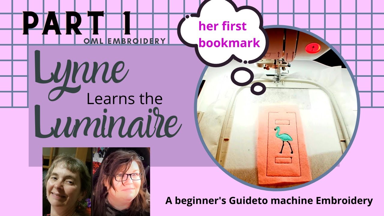 Kimberbell Bella Box:  stitching out an ITH felt bookmark 2021