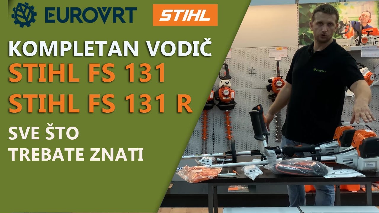 Stihl FS 131/ FS 131 R Kompletan vodič - Prezentacija/Održavanje /Montiranje glave i noža/Paljenje