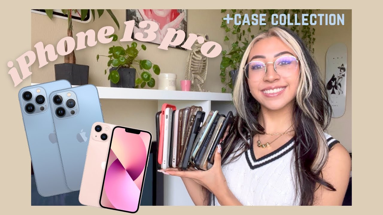 iphone 13 pro unboxing/review + phone case collection !