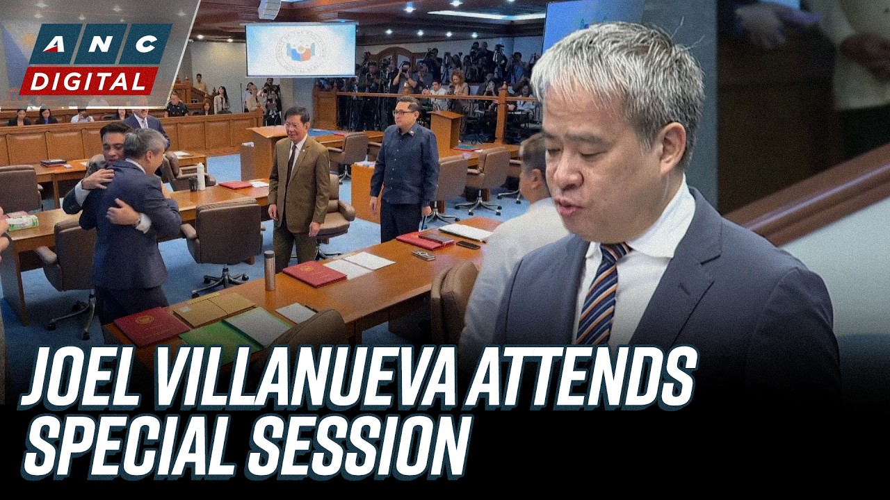 MOMENT: Joel Villanueva shows up at special session, paving way for new SP election | ANC