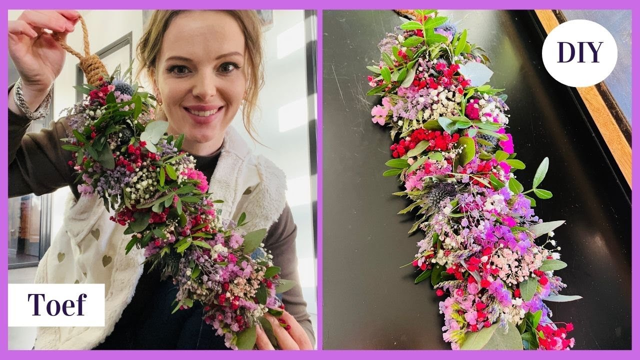 Kleurrijke toef 🌸| Guirlande | Cursus Bloemschikken 