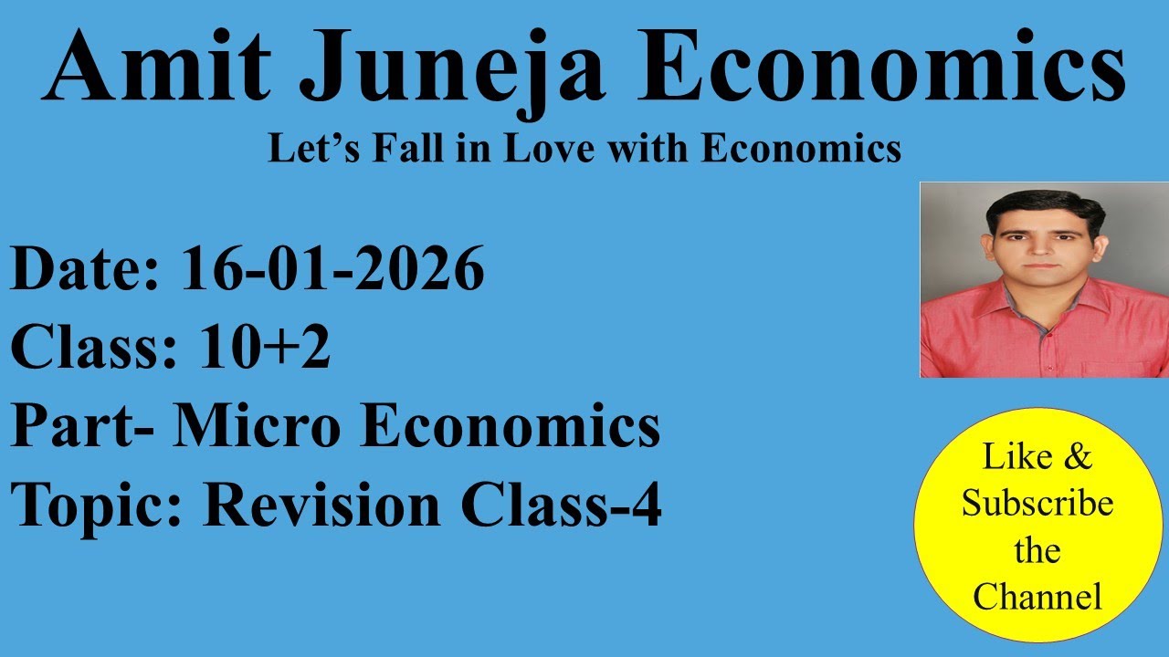 Revision Class-4 10+2 Economics Session: 2025-26