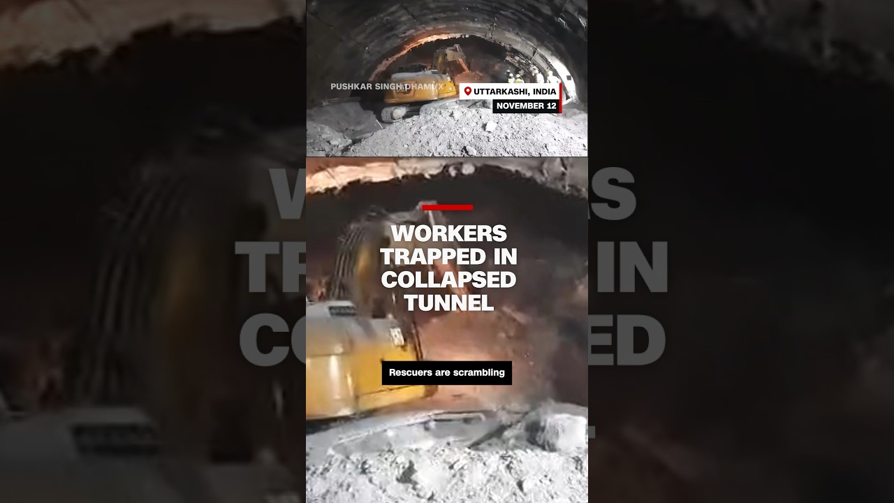 Rescue efforts are underway in northern India to save workers after a mountain tunnel collapsed.