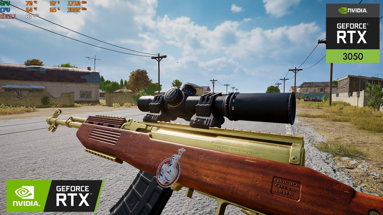 PUBG : RTX 3050 - i7 3770 - 16GB RAM ( 1080p Ultra Settings )