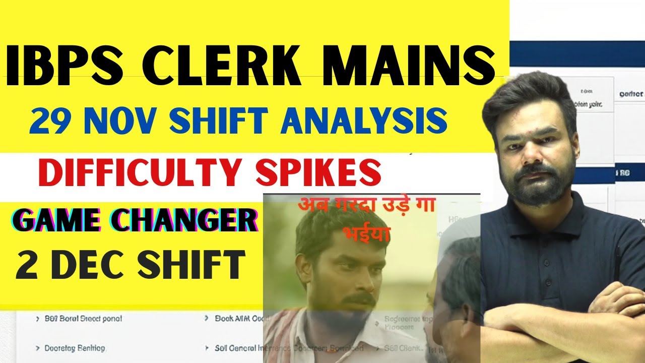 IBPS Clerk Mains Analysis 2025 | 29 Nov 2nd Shift Mains Exam Analysis | IBPS Clerk Paper Analysis 🚀