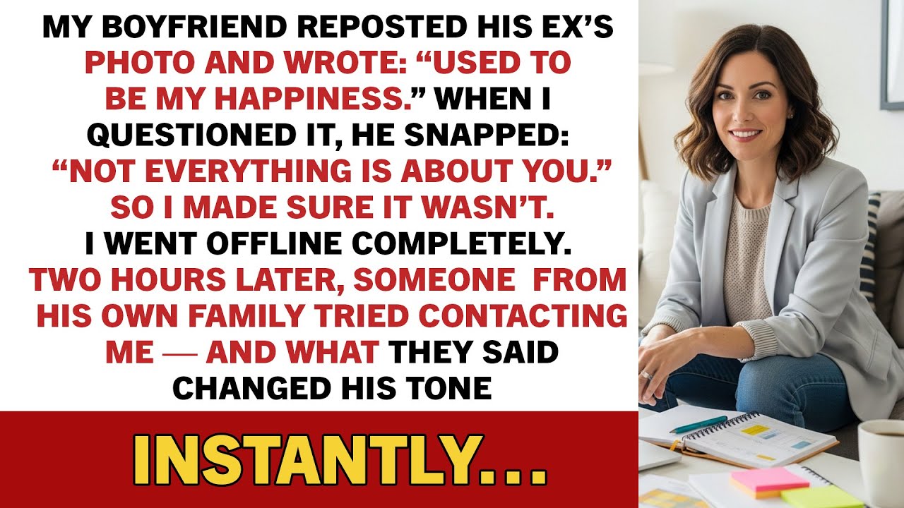 My boyfriend reposted his ex’s photo and wrote: “Used to be my happiness.” When…