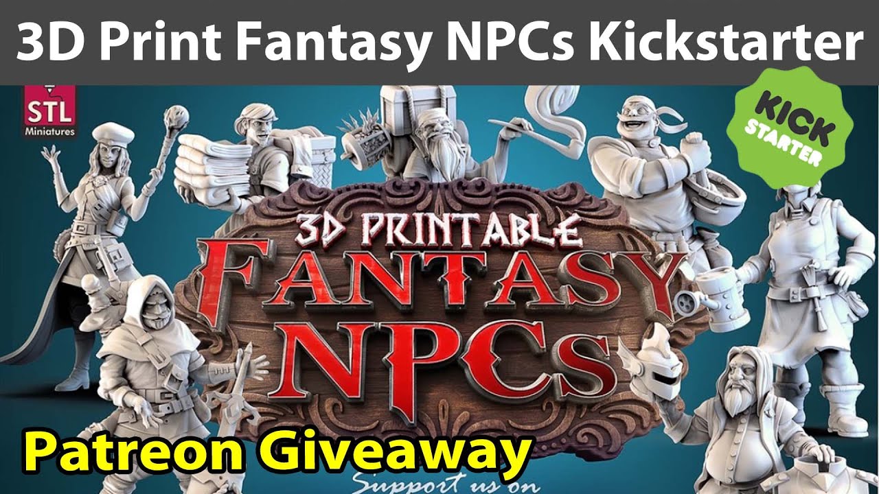 3D Printable Fantasy NPCs Kickstarter by STL Miniatures