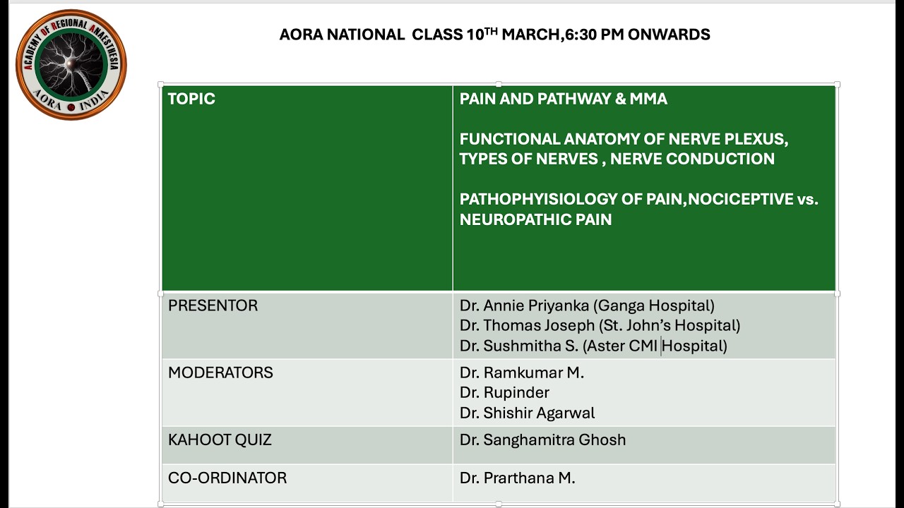 AORA MARCH NATIONAL CLASS