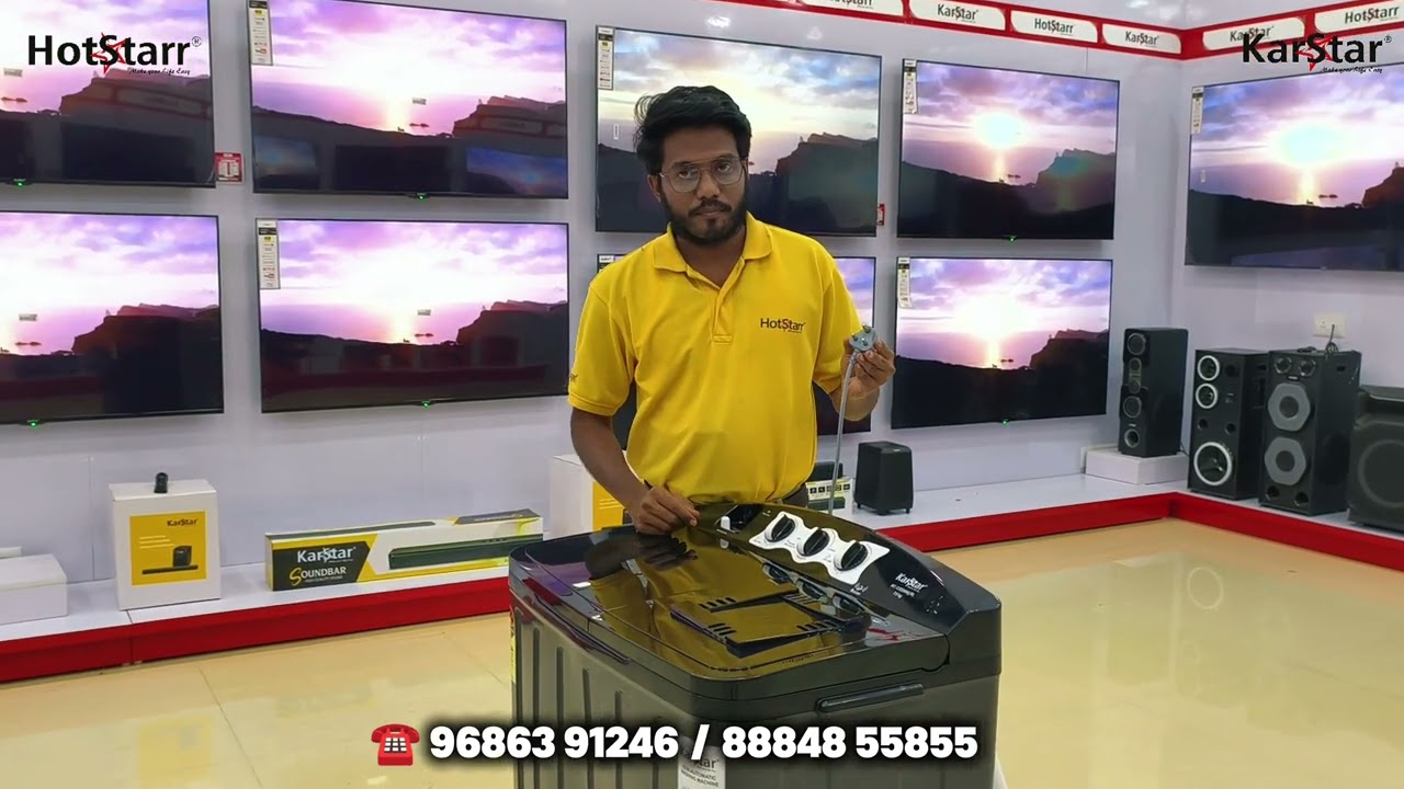 ಕಾರ್ ಸ್ಟಾರ್ ವಾಷಿಂಗ್ ಮೆಷಿನ್ ಡೆಮೊ #karstar #hotstarr Washing Machine Demo #9900978608 