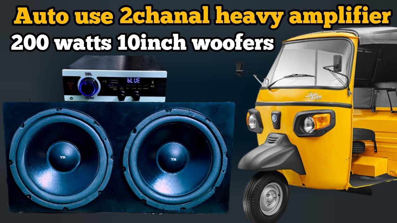Ape auto 2chanal 200 watts amplifier 10inch woofers use.....