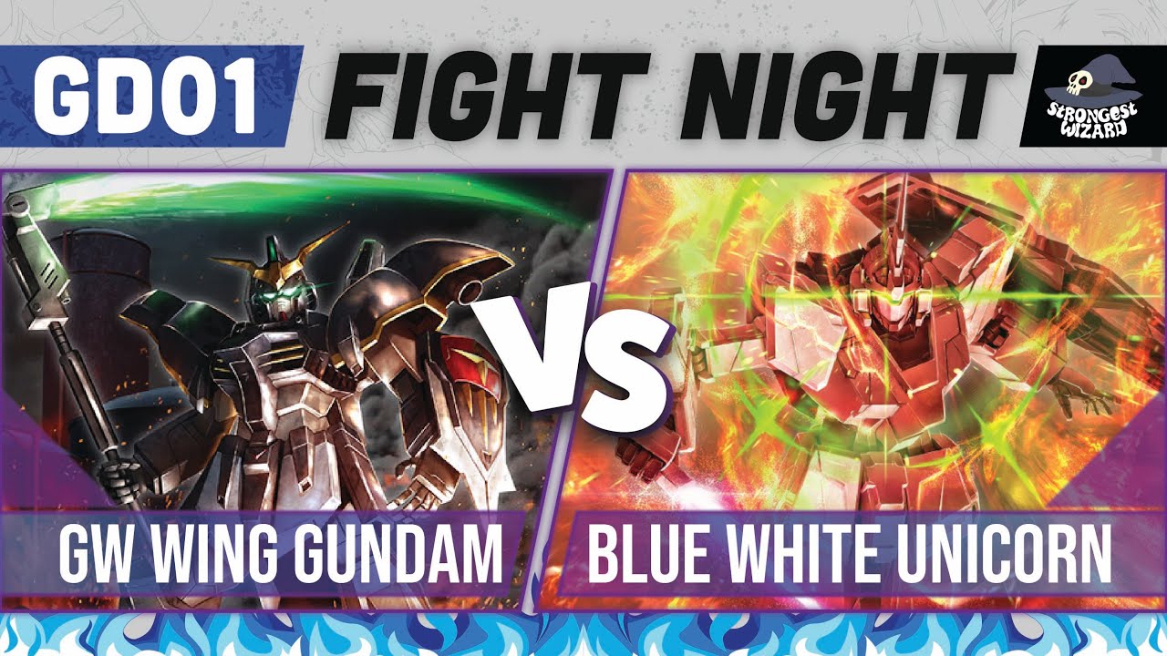 Wing Gundam vs Blue White Unicorn : Gundam Card Game : GD01 Match