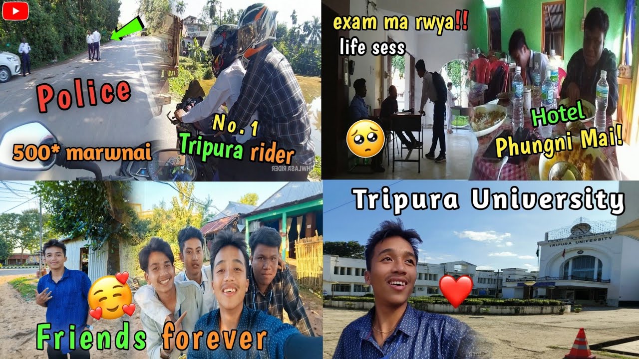 Tripura University sokgwi kha 🥺 exam ma rwgwlak ? | new kokborok vlog | motovlog @CHWLASA_RIDER