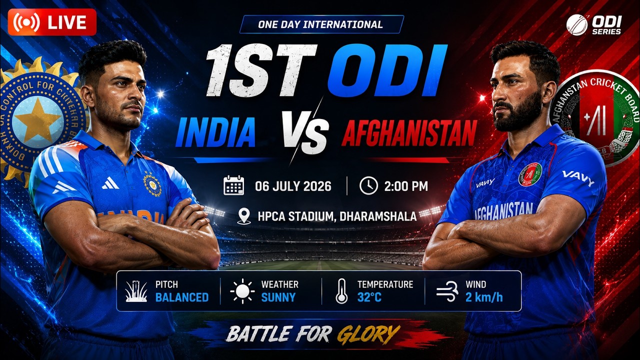 🔴 INDIA vs AFGHANISTAN LIVE 🏏 | 1st ODI Match | Cricket 26 Gameplay
