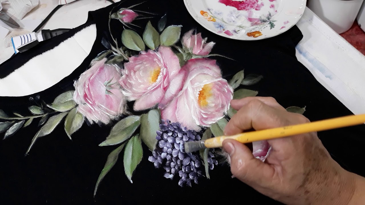 Pintando Rosas porcelanizadas- Parte4