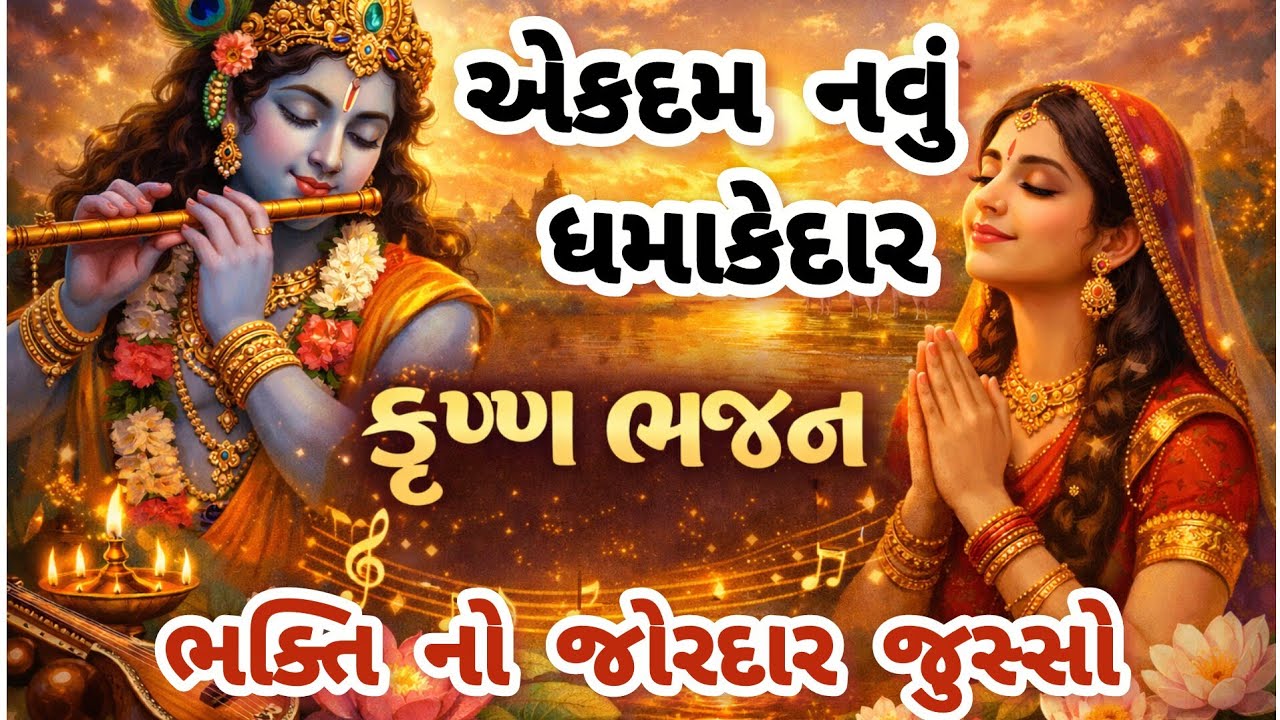 જોરદાર ભજન🌺સાંભળીને ભક્તિમાં લીન થઈ જશો🔥gujarati bhajan💥Krishna bhajan#bhajan#krishna #viral#bhakti