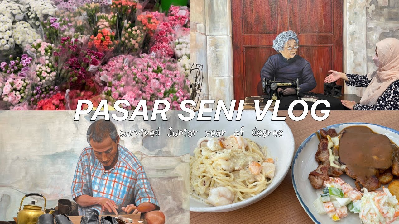 [DAILY VLOG #2] Pasar Seni @ Central Market | Batik Painting, 3D Museum, Cafe Hopping🌼🎨🍤