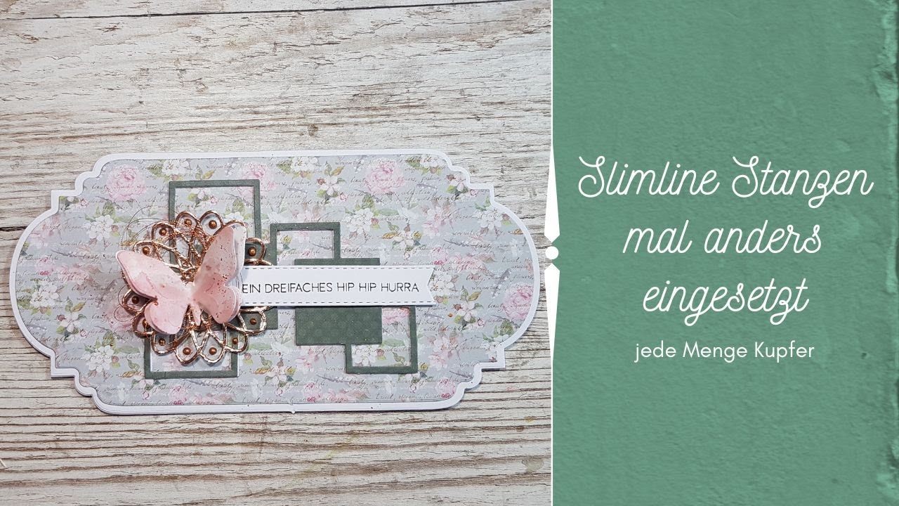 Besonderes Kartenformat mit Action Stanzen basteln I Neue Action Washi Tapes mal anders verwendet