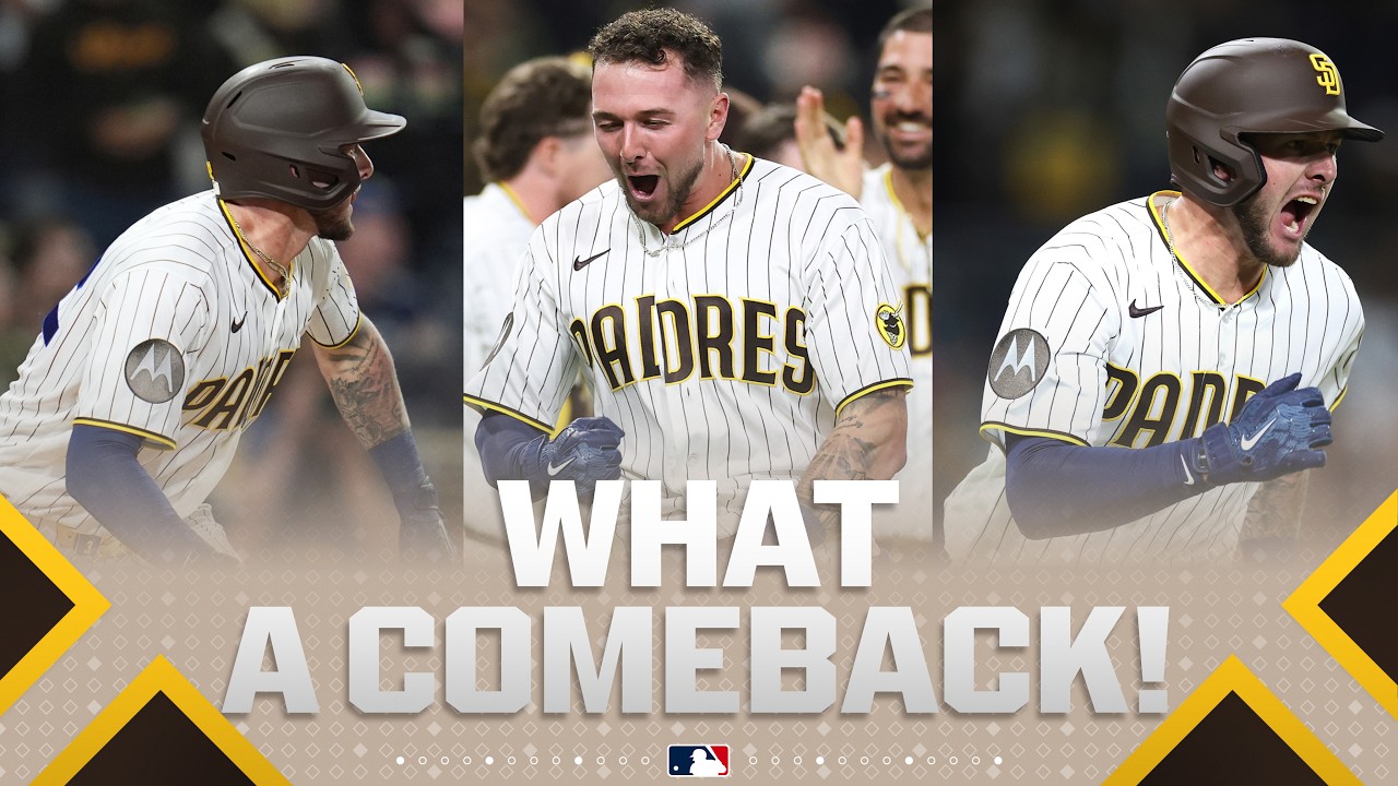 FULL 9TH INNING: Padres score FIVE RUNS in the 9th inning to WALK IT OFF! 🤯🤩